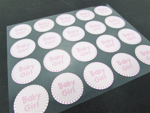 Metallic Embellishment Stickers Seals - Baby Boy/Girl (100 Pack)
