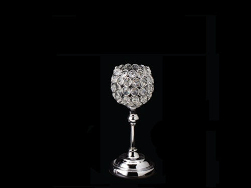 Load image into Gallery viewer, 9.75&quot; Designer Crystal Ball Candle Holder (1 Pc)

