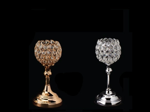 Load image into Gallery viewer, 9.75&quot; Designer Crystal Ball Candle Holder (1 Pc)
