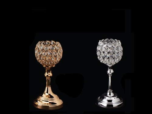 9.75" Designer Crystal Ball Candle Holder (1 Pc)