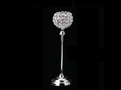 15.5" Designer Crystal Ball Candle Holder (1 Pc)