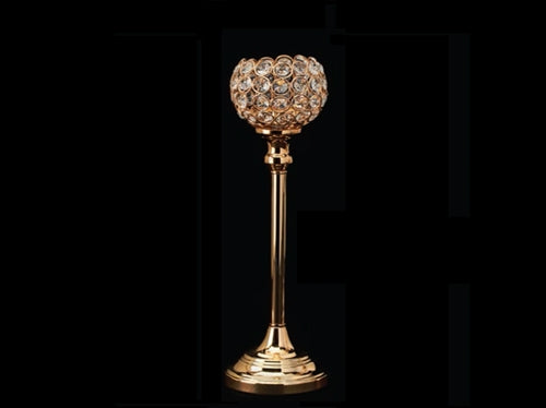 Load image into Gallery viewer, 15.5&quot; Designer Crystal Ball Candle Holder (1 Pc)
