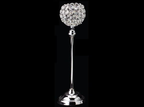 19" Designer Crystal Ball Candle Holder (1 Pc)
