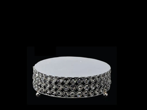 Load image into Gallery viewer, 10&quot; Designer Crystal Diamond Cake Stand (1 Pc)
