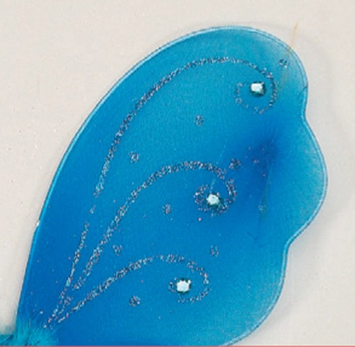 Load image into Gallery viewer, 13&quot; Sheer Butterflies w/ Wired Edge &amp; Elastic Bands (1 Pc)
