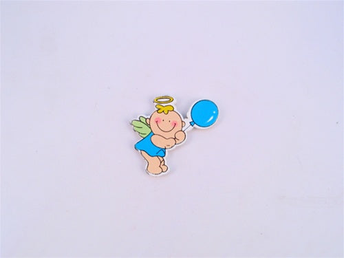 Ángel de MADERA en miniatura con dijes de globo #1 (6)
