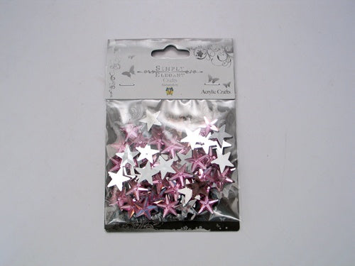 Load image into Gallery viewer, 1/2&quot; Acrylic Embellishments - Star Design (Approx. 75)
