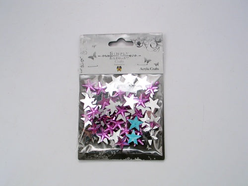 1/2" Acrylic Embellishments - Star Design (Approx. 75)