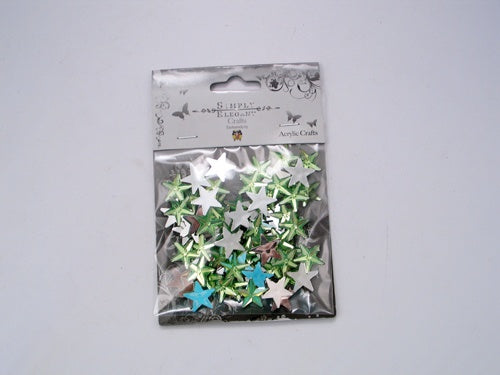 Load image into Gallery viewer, 1/2&quot; Acrylic Embellishments - Star Design (Approx. 75)
