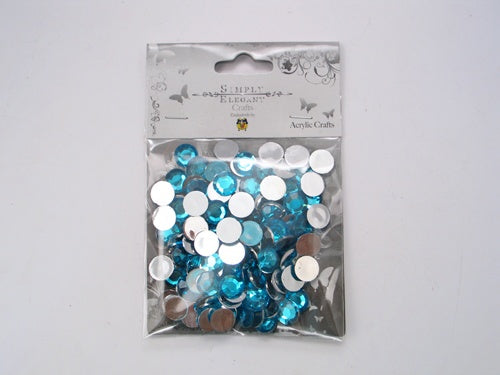 3/8" Acrylic Embellishments - Round Gem Design (Approx. 115)