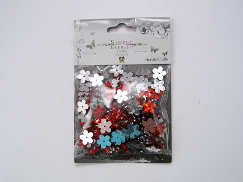 Load image into Gallery viewer, 1/2&quot; Acrylic Embellishments - Flower Design (Approx. 165)
