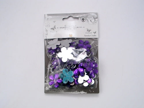 Load image into Gallery viewer, 7/8&quot; Acrylic Embellishments - Flower Design (Approx. 55)
