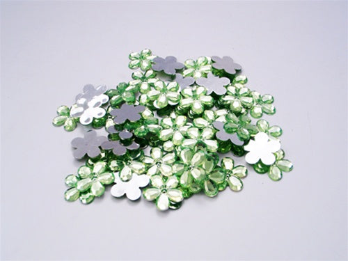 Load image into Gallery viewer, 7/8&quot; Acrylic Embellishments - Flower Design (Approx. 55)
