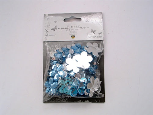 Load image into Gallery viewer, 7/8&quot; Acrylic Embellishments - Flower Design (Approx. 55)
