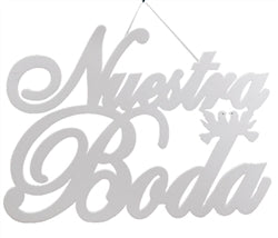 Load image into Gallery viewer, 25&quot; LARGE Nuestra Boda Foam Sign (1 Pc)
