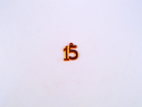 Letreros de dijes "15" de acrílico en miniatura (aprox. 24 piezas)