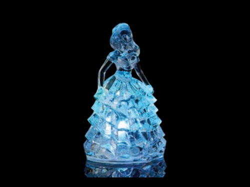 Figura de quinceañera iluminada de plástico de cristal de 5
