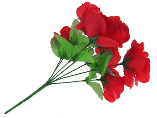 14" Artificial Rose Flower Bouquet - 7 Heads (1 Pc)