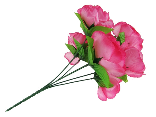 Ramo de rosas artificiales de 14" - 7 cabezas (1)