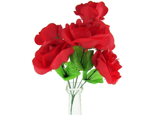Load image into Gallery viewer, 14&quot; Artificial Rose Flower Bouquet - 7 Heads (1 Pc)
