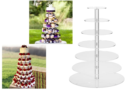 Load image into Gallery viewer, 29&quot; 7 Layer Acrylic Dessert Stand (1 Set)
