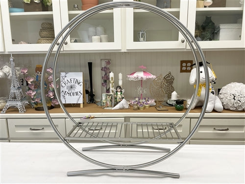 Soporte de centro de mesa de metal de doble aro de 24" (1)