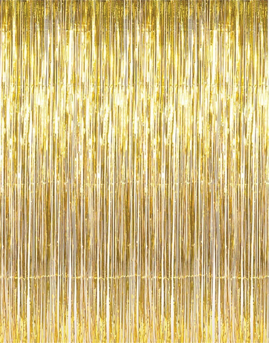 10' Fringe Metallic Foil Backdrop (1 Pc)