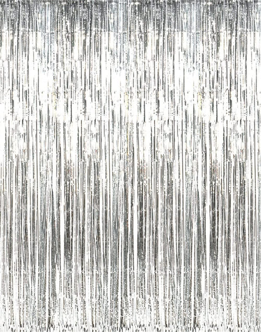 10' Fringe Metallic Foil Backdrop (1 Pc)