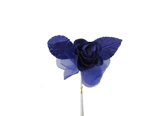 Load image into Gallery viewer, Single Satin Rose Flowers w/ Organza (12 Pcs)
