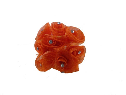 Sheer Organza Flowers w/ Diamond Stud (108 Pcs)
