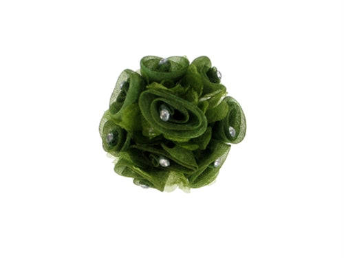 Sheer Organza Flowers w/ Diamond Stud (108 Pcs)
