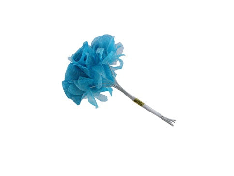 Flores de organza transparentes con tachuelas de diamantes (108)