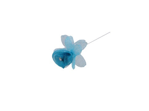 Sheer Organza Flowers w/ Diamond Stud (108 Pcs)
