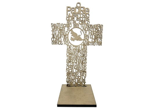 8" Prayer Cross with Base - Dove (6 Pcs)