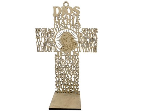 Cruz de Oración de Madera de 12