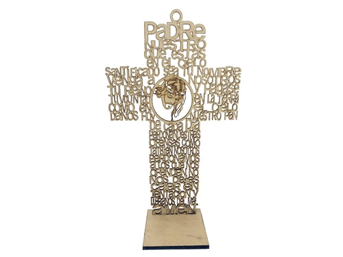 Load image into Gallery viewer, 11&quot; Prayer Wood Cross with Base - Jesus (6 Pcs)
