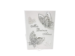 Load image into Gallery viewer, Premium Satin SPANISH BIBLE - MIS QUINCE ANOS - Butterfly (1 Pc)
