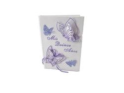 Load image into Gallery viewer, Premium Satin SPANISH BIBLE - MIS QUINCE ANOS - Butterfly (1 Pc)
