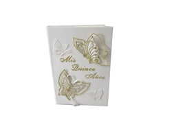 Load image into Gallery viewer, Premium Satin SPANISH BIBLE - MIS QUINCE ANOS - Butterfly (1 Pc)
