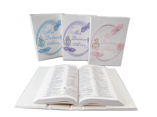Load image into Gallery viewer, Premium Satin SPANISH BIBLE - MIS QUINCE ANOS - Dragonfly (1 Pc)
