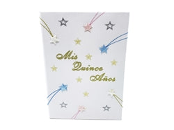 Premium Satin SPANISH BIBLE - MIS QUINCE ANOS - Stars (1 Pc)