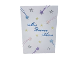 Premium Satin SPANISH BIBLE - MIS QUINCE ANOS - Stars (1 Pc)