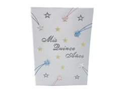 Premium Satin SPANISH BIBLE - MIS QUINCE ANOS - Stars (1 Pc)