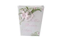 Premium Satin SPANISH BIBLE - MIS QUINCE ANOS - Tiger Lily (1 Pc)