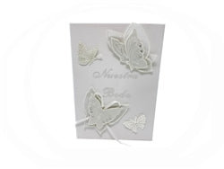 Load image into Gallery viewer, Premium Satin SPANISH BIBLE - Wedding - Butterfly (1 Pc)
