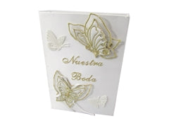 Premium Satin SPANISH BIBLE - Wedding - Butterfly (1 Pc)