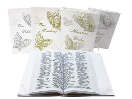 BIBLIA EN ESPAÑOL Satinado Premium - Boda - Mariposa (1)