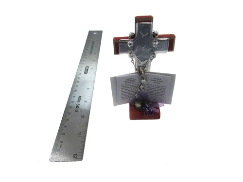 4.25" Wooden Cross Favor - Bautizo (12 Pcs)