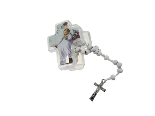 2" Baptism Rosaries with Cross Favor Box (12 Pcs)