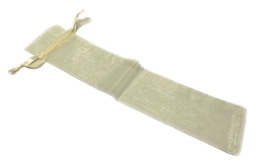 2.5" x 12" Organza Pouches (12 Pcs) - Great for Invitation Tubes and Fans